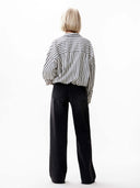 Gestreepte blouse met tuck in effect