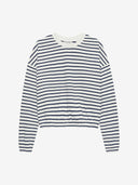 Wit-blauw gestreepte sweater