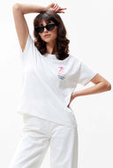 Witte short-sleeve T-shirt