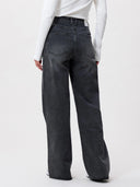 Donkergrijze loose fit jeans