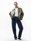 Groene vegan leather jacket