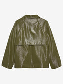 Groene vegan leather jacket