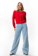Lichte loose fit jeans met textuur