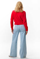 Lichte loose fit jeans met textuur
