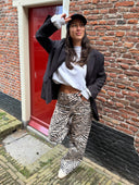 Loose fit zebra jeans