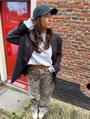 Loose fit zebra jeans