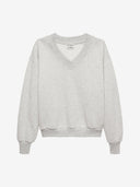 Lichtgrijze sweater met v-hals