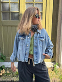 Loose fit denim jacket