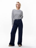 Donkerblauwe loose fit jeans