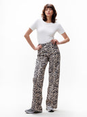 Loose fit zebra jeans