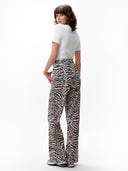 Loose fit zebra jeans