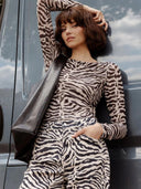 Loose fit zebra jeans