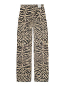 Loose fit zebra jeans