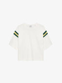 Off-white t-shirt met mouwdetail