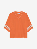 Oranje mesh top