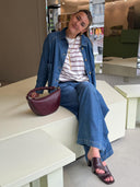 Gestreept oversized t-shirt