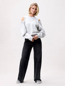 Grijze sweater met cut outs