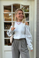 Sweater met open schouders