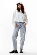 Blouse met tuck in effect