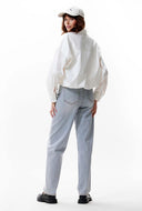Blouse met tuck in effect