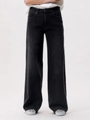 Loose fit jeans washed black