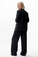 Zwarte relaxed blazer pin stripe