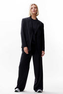 Zwarte relaxed blazer pin stripe