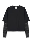 Zwarte top met pailletten