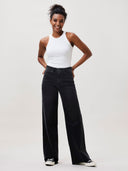 Zwarte wide fit jeans jn loose