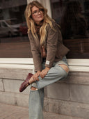 Bruin geruite blouse yana x iris zeilstra