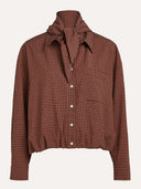 Bruin geruite blouse yana x iris zeilstra