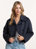 Donkerblauwe jacket heather