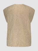 Beige teddy gilet ariana