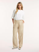 Beige linnen broek skyler
