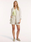 Beige gestreepte blouse abby
