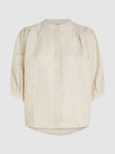 Beige linnen blouse britt