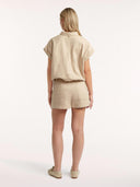 Beige linnenmix blouse kelly