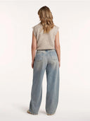 Lichtblauwe wide leg jeans fallon