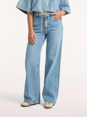 Lichtblauwe wide leg jeans jona