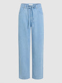Lichtblauwe wide leg jeans faye