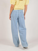 Lichtblauwe wide leg jeans faye