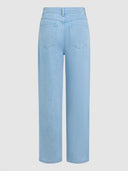 Lichtblauwe wide leg jeans faye
