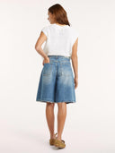 Denim wide leg jorts dae
