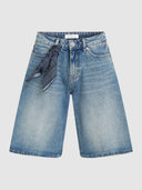 Denim wide leg jorts dae