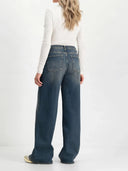Blauwe wide-leg jeans fabi