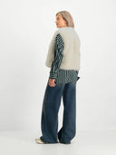 Blauwe wide-leg jeans fabi