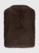 Donkerbruin fake fur gilet giselle