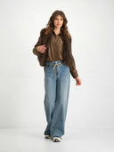 Donkerbruin fake fur gilet giselle