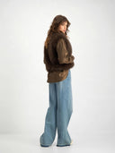 Donkerbruin fake fur gilet giselle
