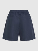 Donkerblauwe linnen shorts novi